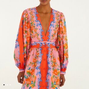 Farm Rio Sicily flowers scarf dress